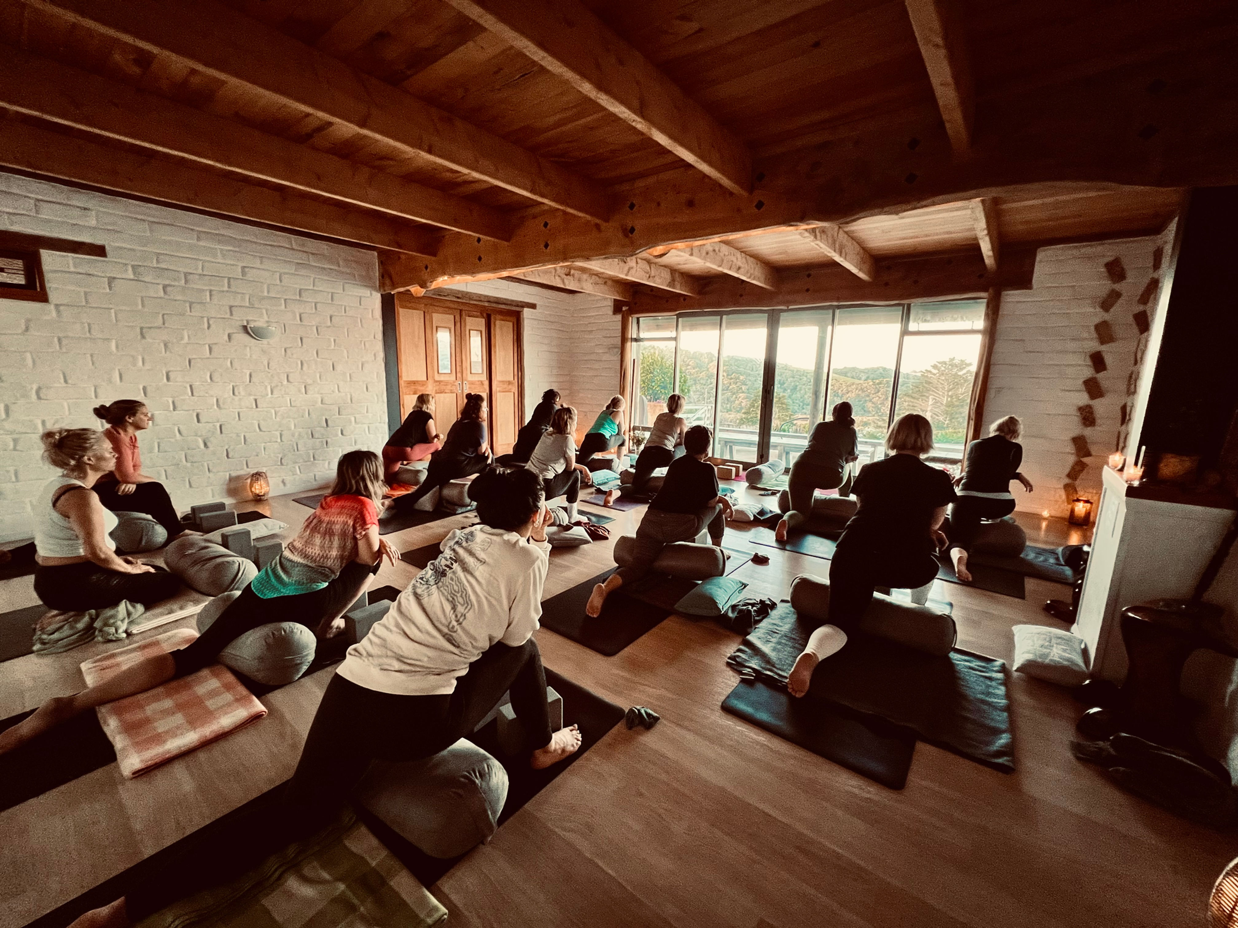 Yin yoga class