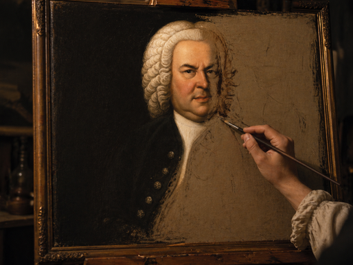 Pintando o retrato de Bach.