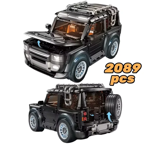 2089pcs Land Rover Defender Motorised Aston And Spencer To