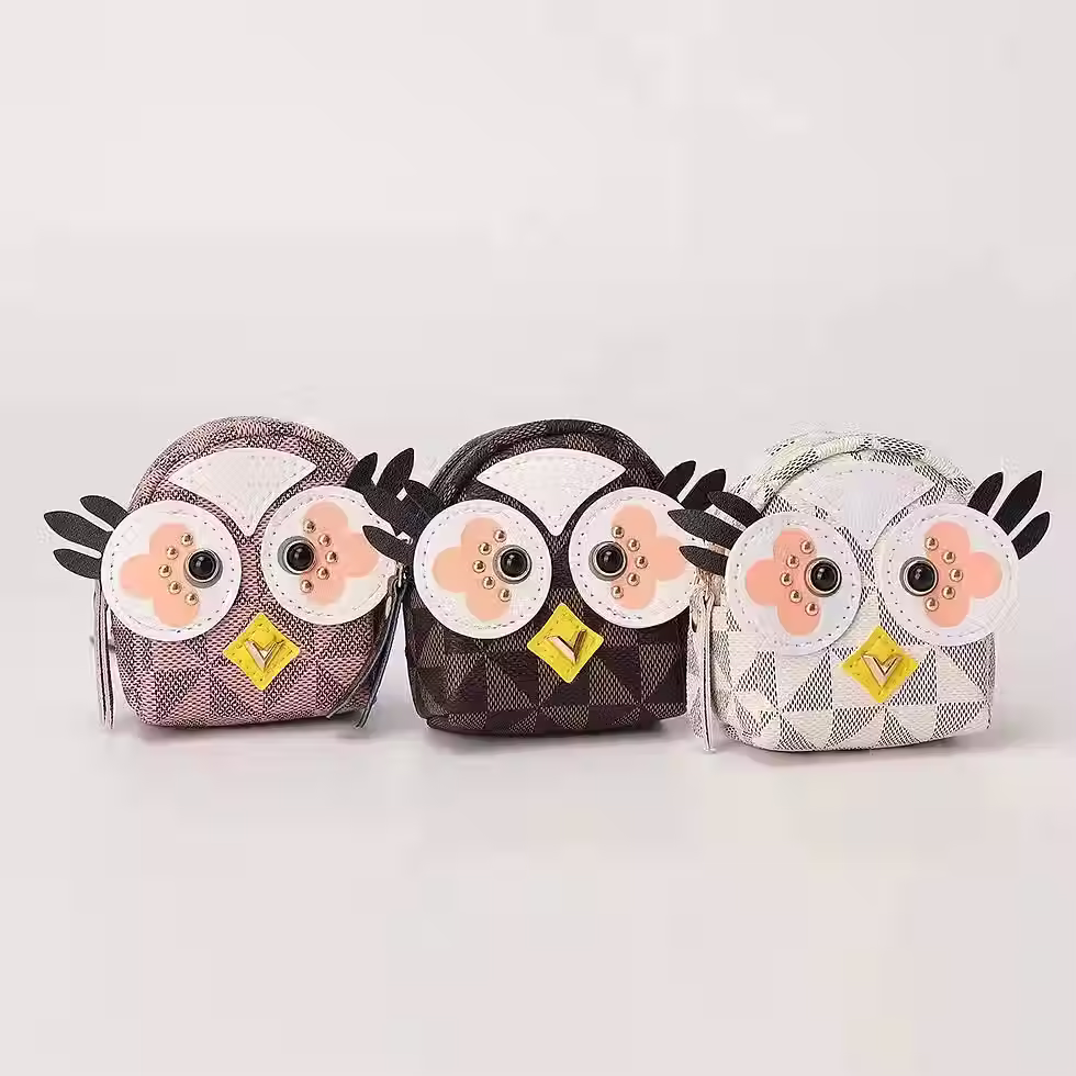 Thumbnail: Ready-to-Ship Novelty Big Eye Coin Pouch Mini Backpack Keychain