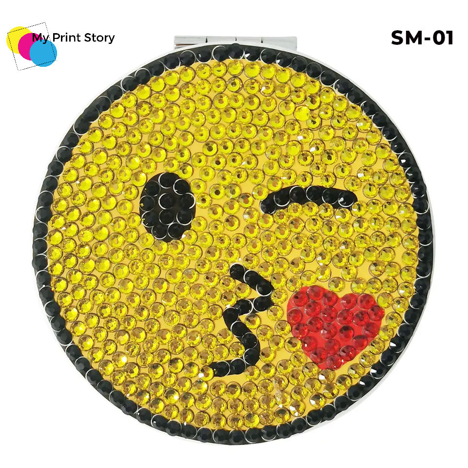 Thumbnail: Diamond Painting Pocket Mirror – Sparkling DIY Compact Mirror