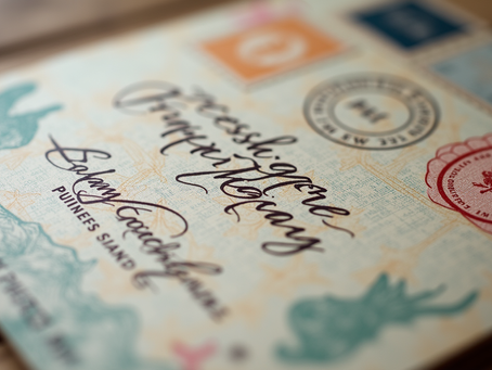 5 Unique Passport and Newspaper Theme Customized Wedding Invitation Ideas