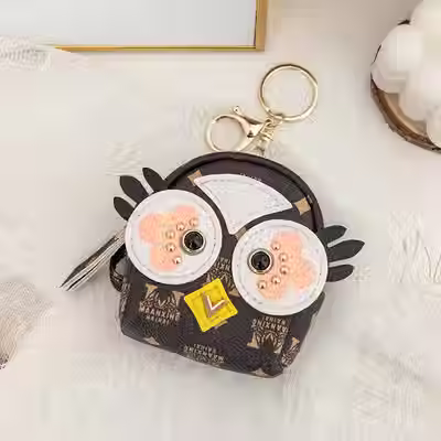 Thumbnail: Ready-to-Ship Novelty Big Eye Coin Pouch Mini Backpack Keychain