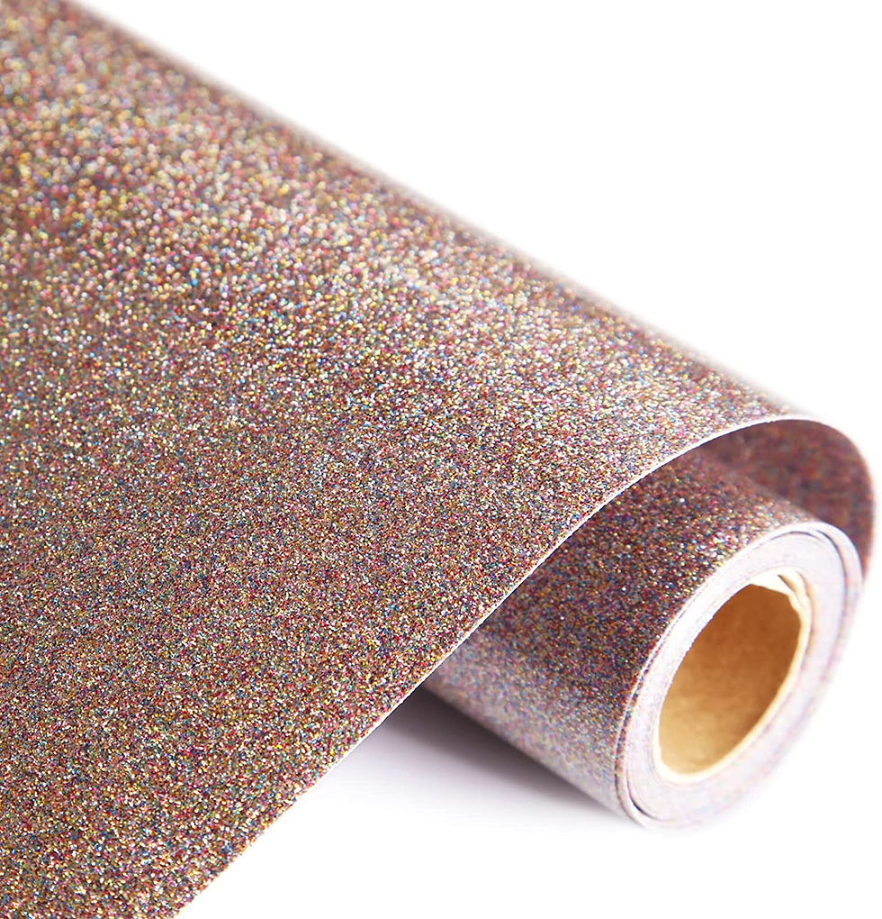 Thumbnail: 30x50cm x 2 Glitter Heat Transfer Vinyl  | Sparkling & Durable HTV