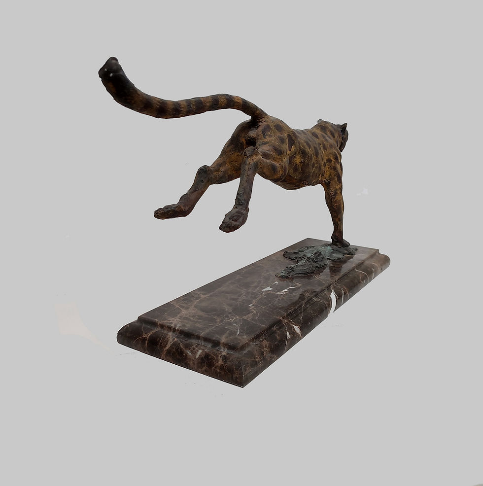 Thumbnail: "Guepard" bronze, 2004, 57 W x 27 H x 16 D cm