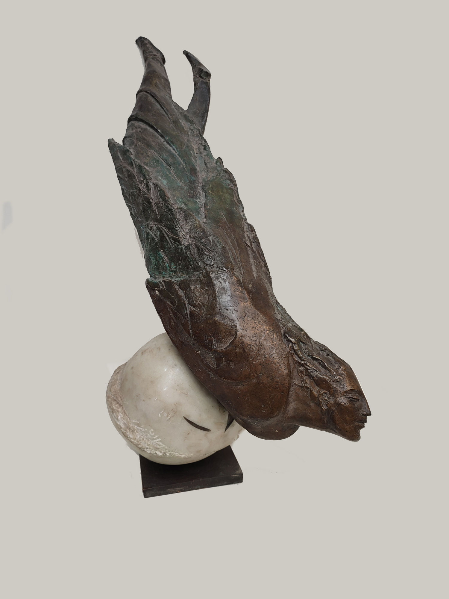 "Star" bronze, marble,1996, 50 W x 45 H x 14 D cm