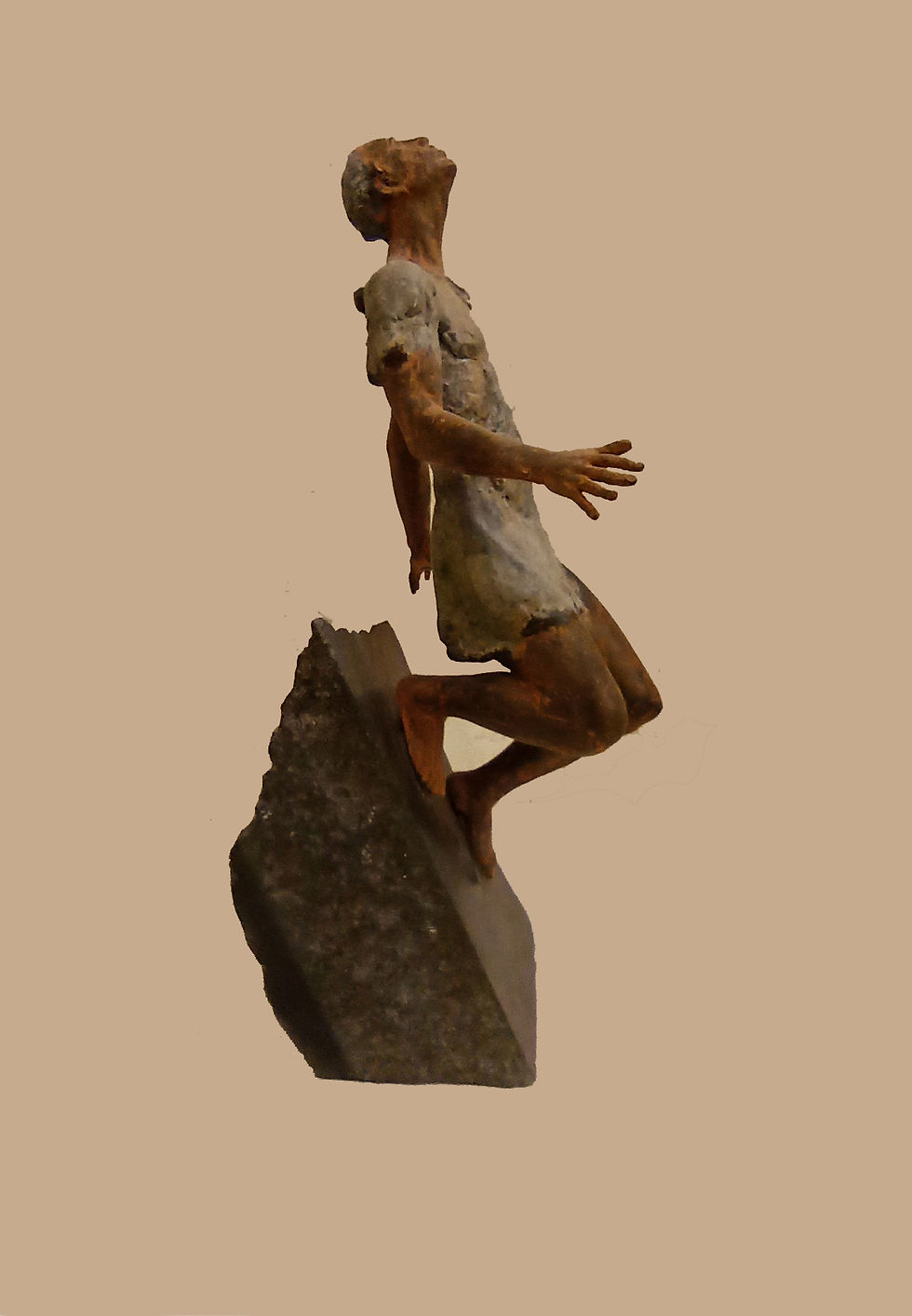 Thumbnail: "Warrior" bronze,granite, 1998, H 40 W x 74 H x 30 D cm