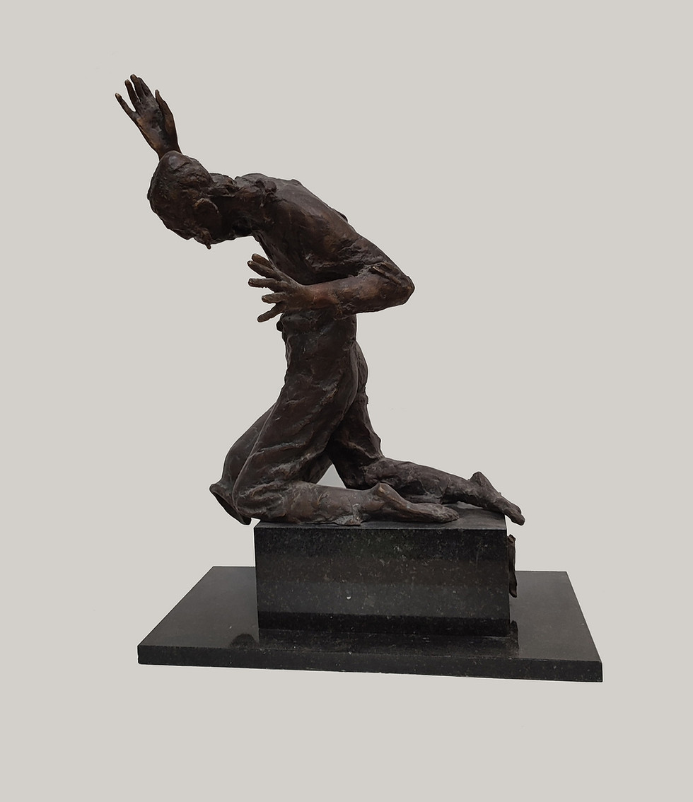 Прев'ю: Тев'є молочник .Фонтан плачу" бронза,2001 р.,50 Ш x 45 В x 34 Г см