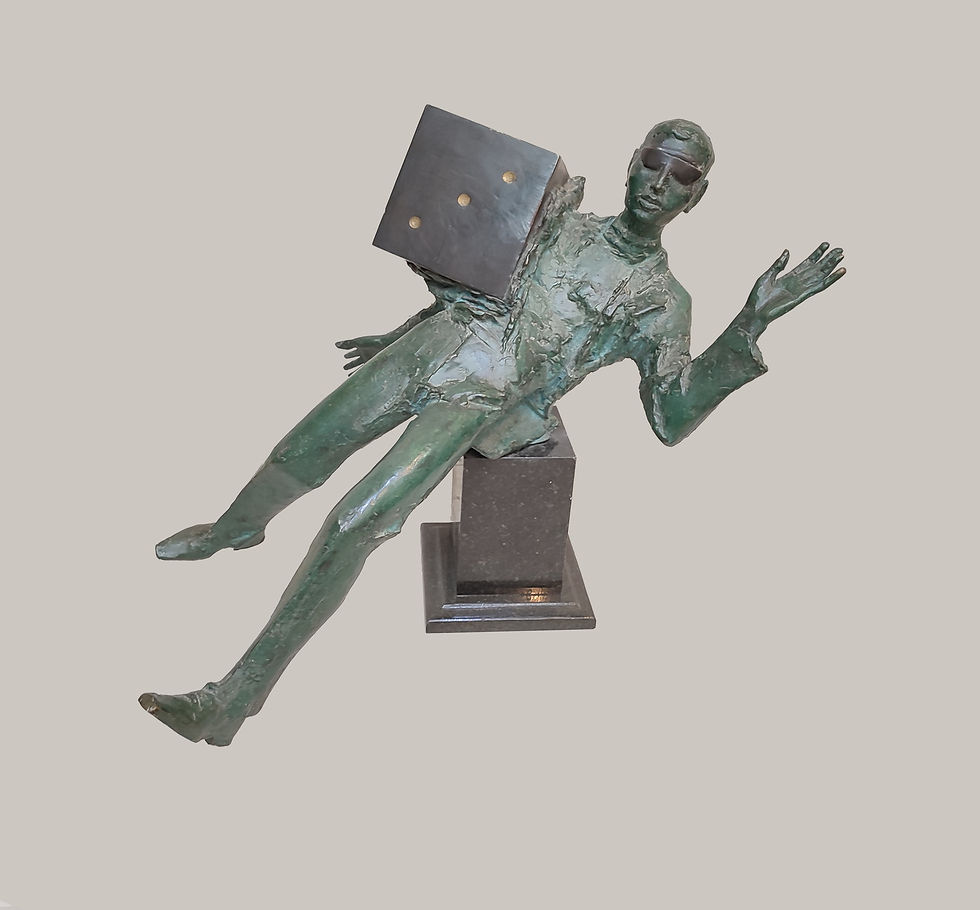 Прев'ю: «Гра долі » ,бронза,граніт,1999 р.,72 W x 50 H x 50 D cm
