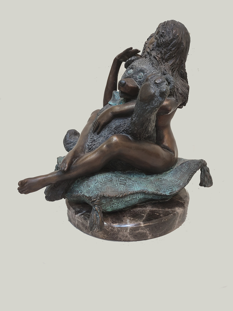 Thumbnail: "My Beloved Bear" bronze, 2019,  35 W x 30 H x 30 D cm