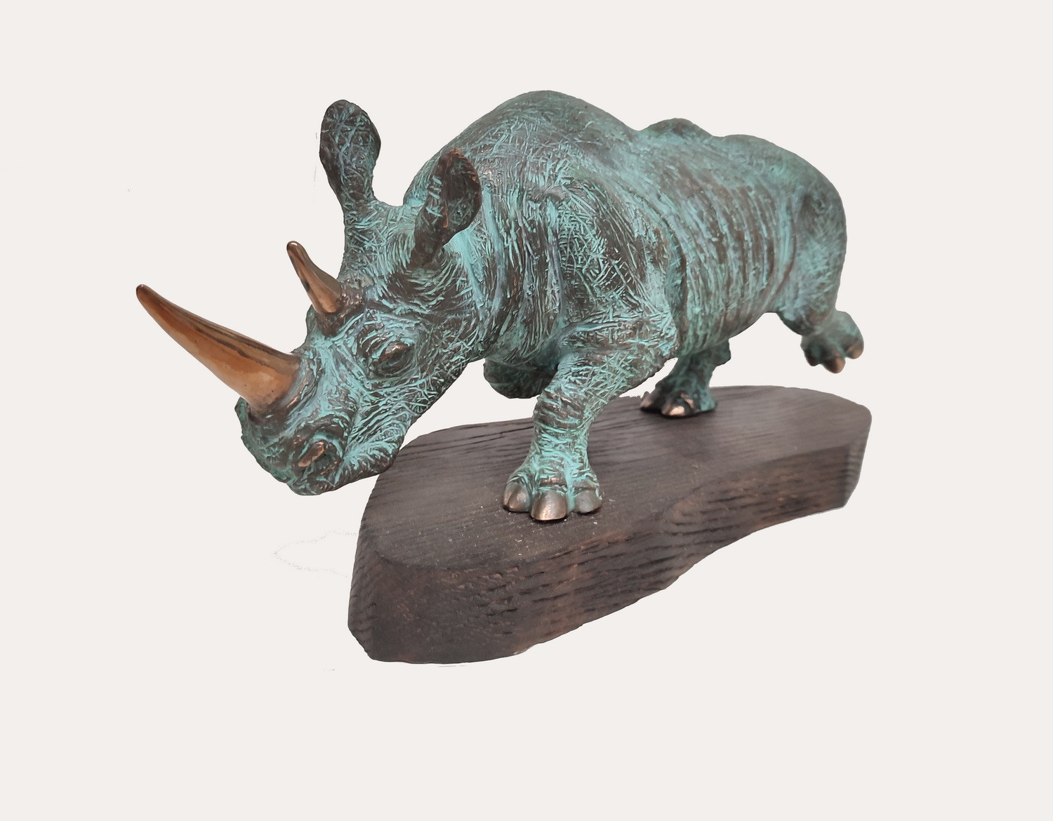 Serhii Brylov "Rhino(b)",bronze ,2022, 47 W x 23 H x 14 D cm