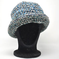 Hand-knitted brim hats