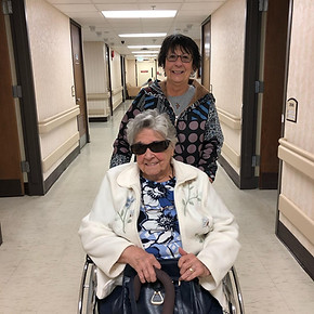 Volunteer and senior.