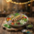 salata casei cu pui pe Terasa Panoramică Max International Râșnov, aproape de Brașov