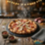 pizza patru cărnuri pe Terasa Panoramică Max International Râșnov, Brașov