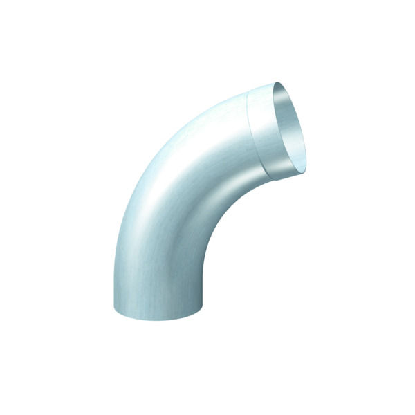 RHEINZINK 6-teiliger Rohrbogen 72 Grad 100mm geschweißt Classic walzblank