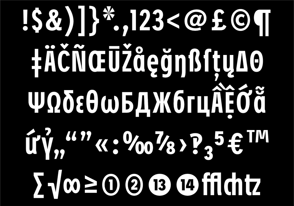 Thumbnail: ingoFonts Petermann condensed sans serif font sample
