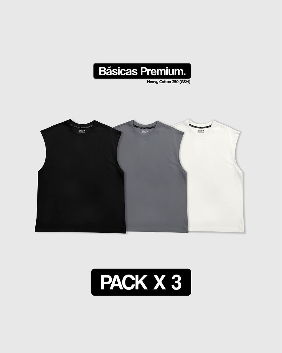 Pack X3 Tanks 250 GSM | Básicas
