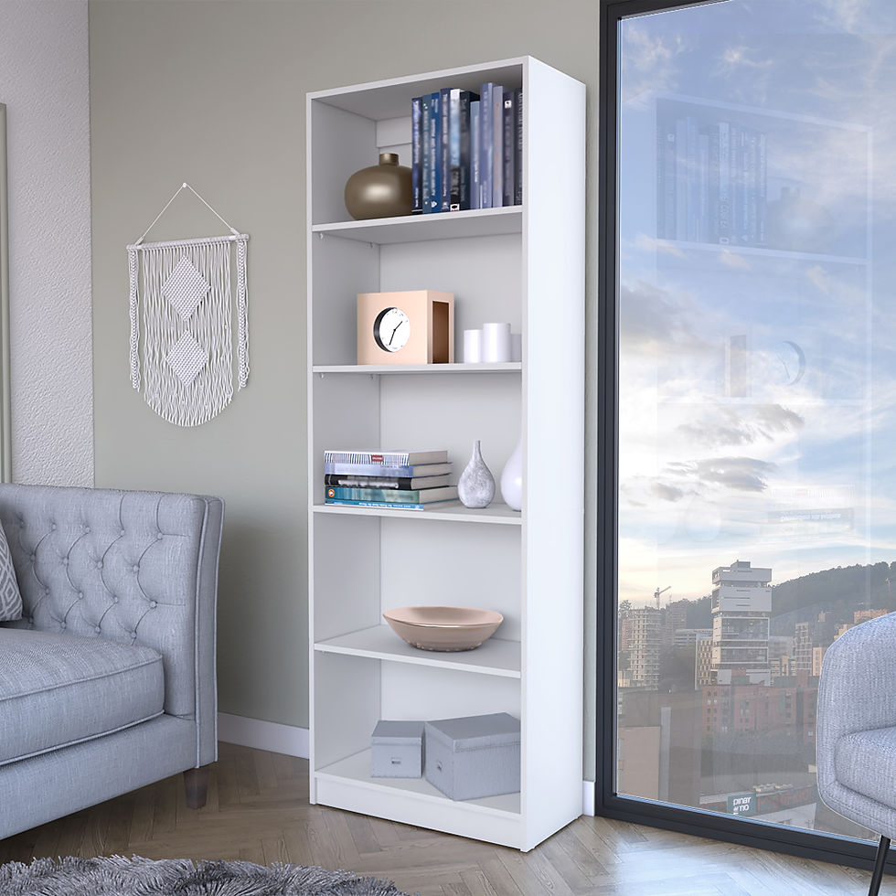 Thumbnail: Benzoni 4-Shelf Modern Bookcase, 24.7” W x 11.7” D x 71.1” H