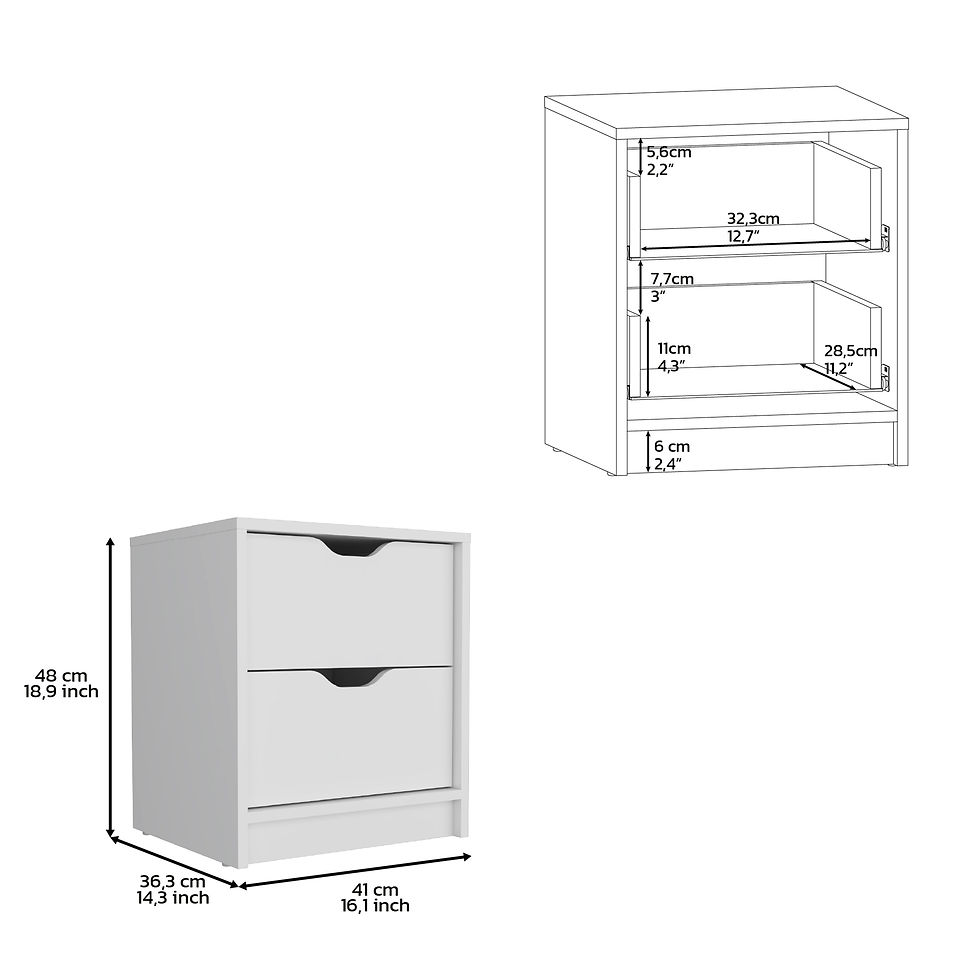 Thumbnail: Bennett 2 Piece Bedroom Set, White