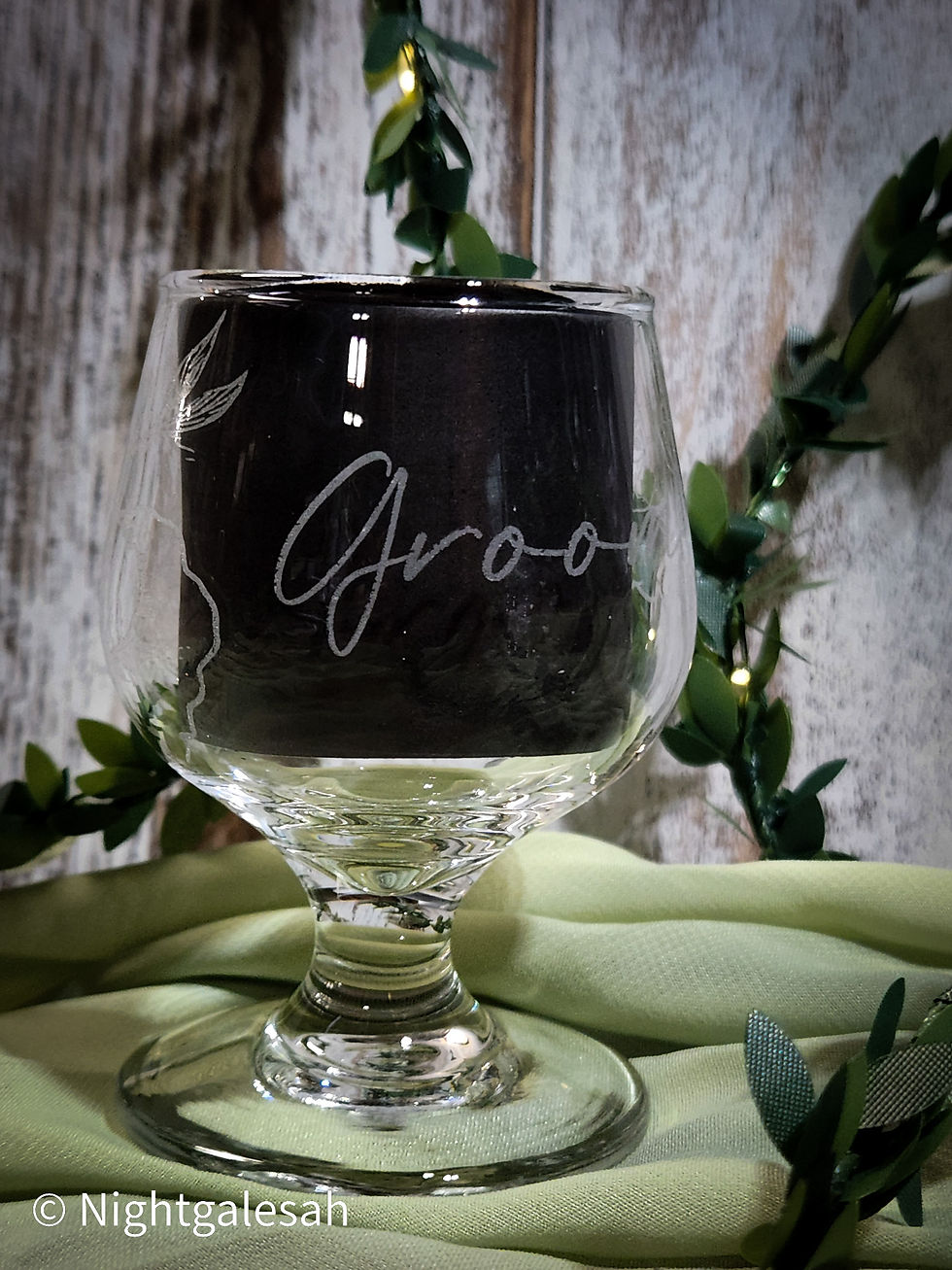 Thumbnail: Wedding Themed Fancy Goblet Shot Glass