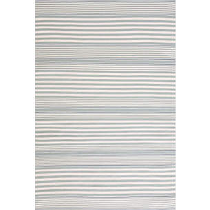 Rugby stripe light blue indoor/outdoor rug