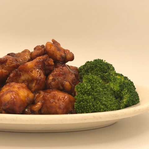 Delicious honey garlic chicken with broccoli