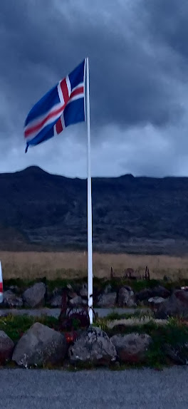Iceland flag at Hofsstaðir