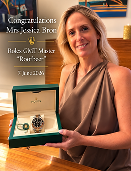 Jessica gagnante rolex GMT rootbeer