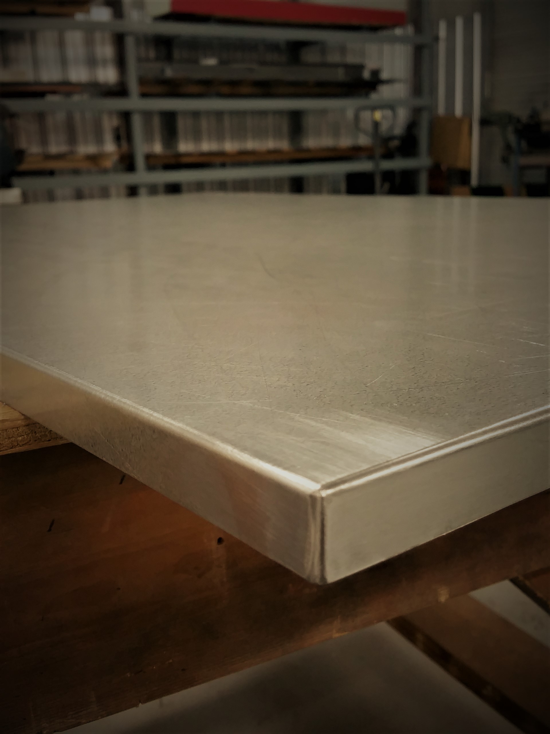 Soldered table top corner