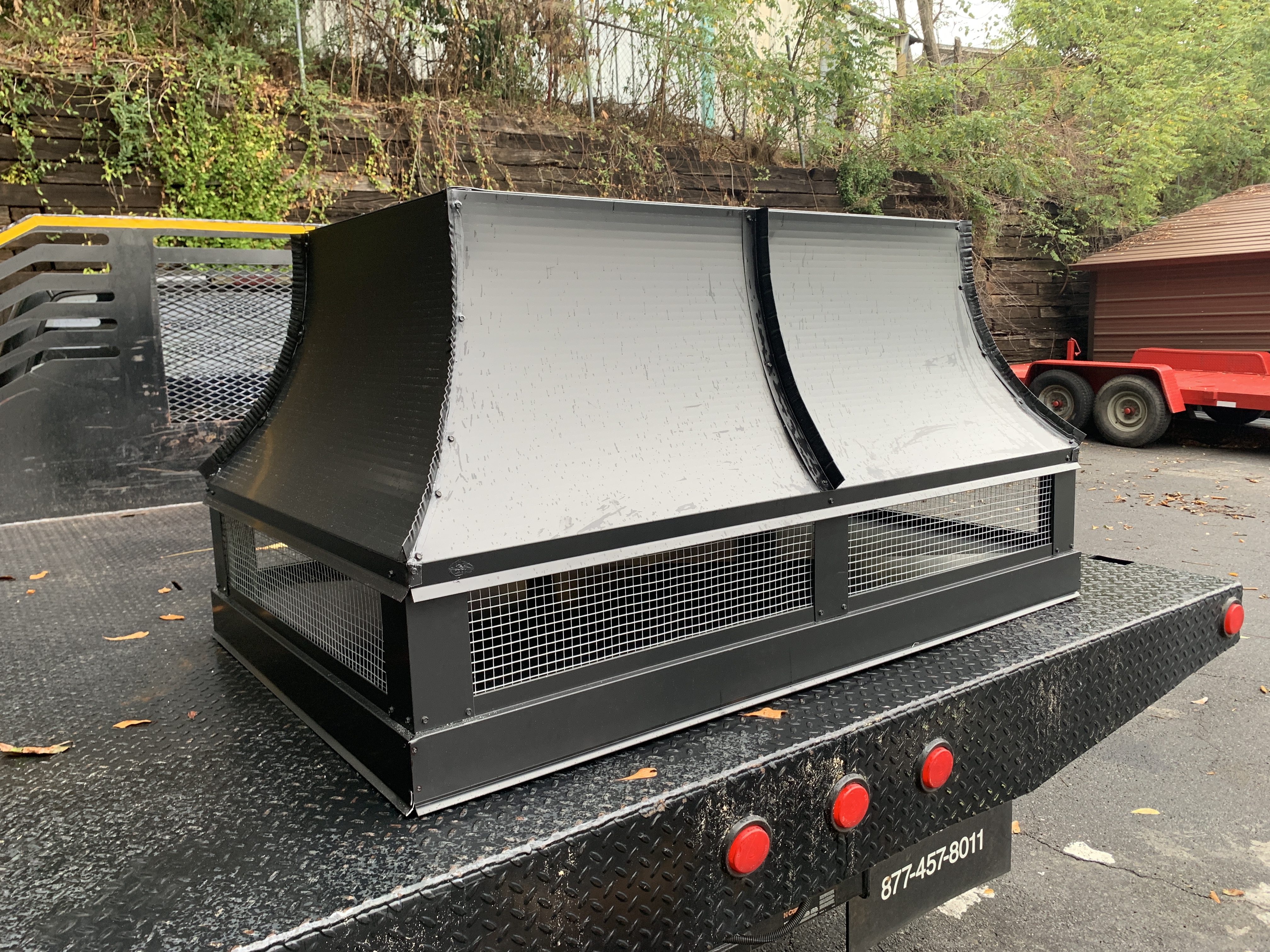 Custom Aluminum Chase Pan w/ Curved Shro