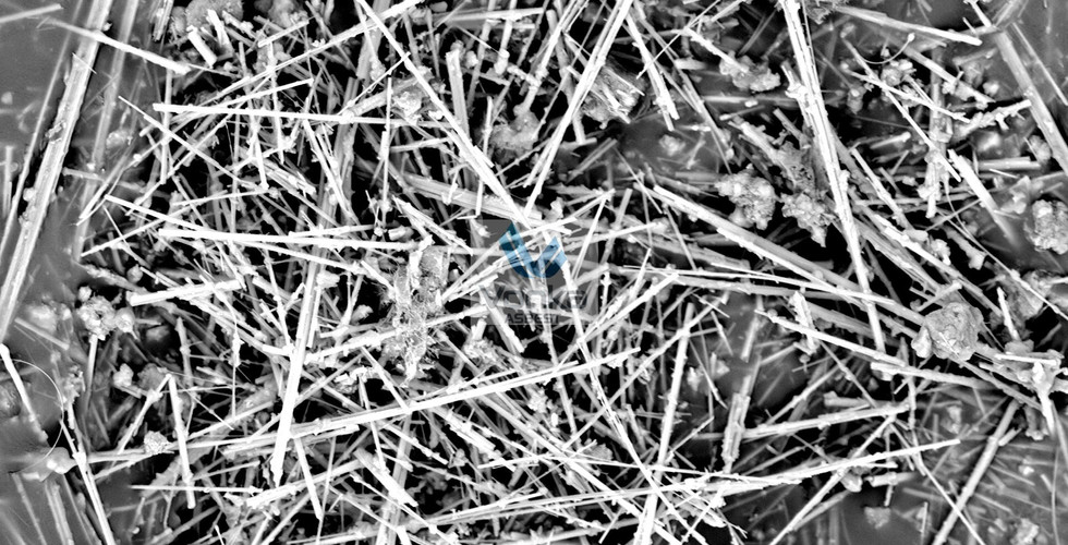 Asbest liflerinin mikroskobik görüntüsü