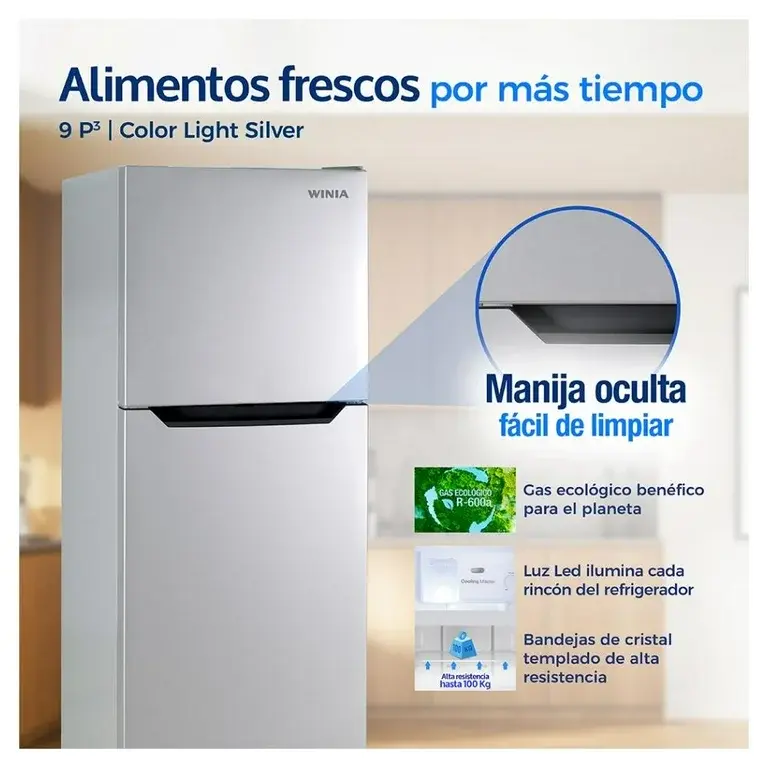 Miniatura: REFRIGERADOR WINIA  9P3  MODELO WRT-9000AMMS LIGHT SILVER