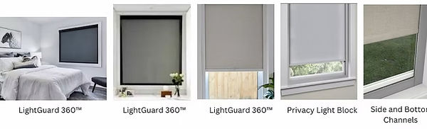 Roller shade light-gap solutions offering lightguard360, lightblock side channels and solutions in North Texas