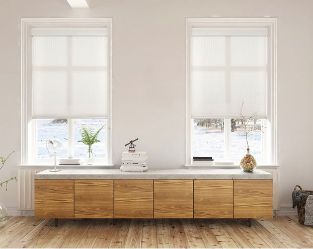 Motorized roller shades in a Tulsa home providing light control and modern style.