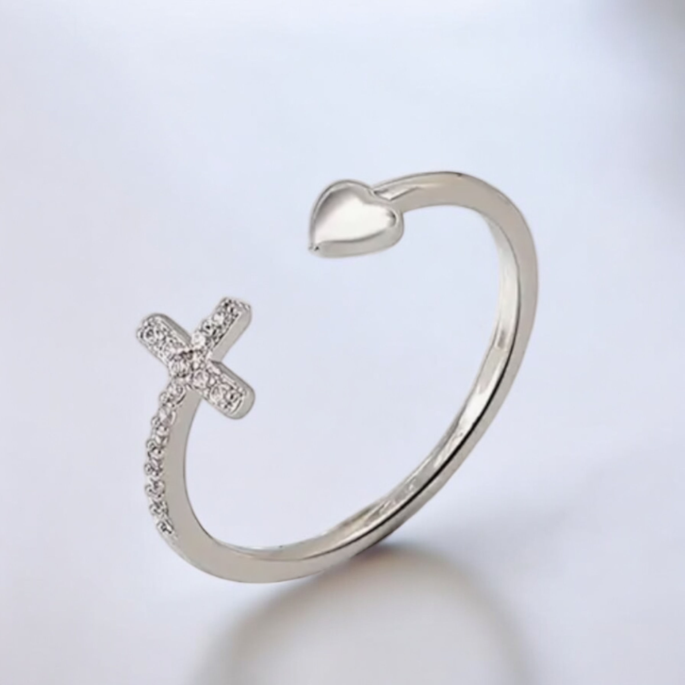 Cross Heart Ring