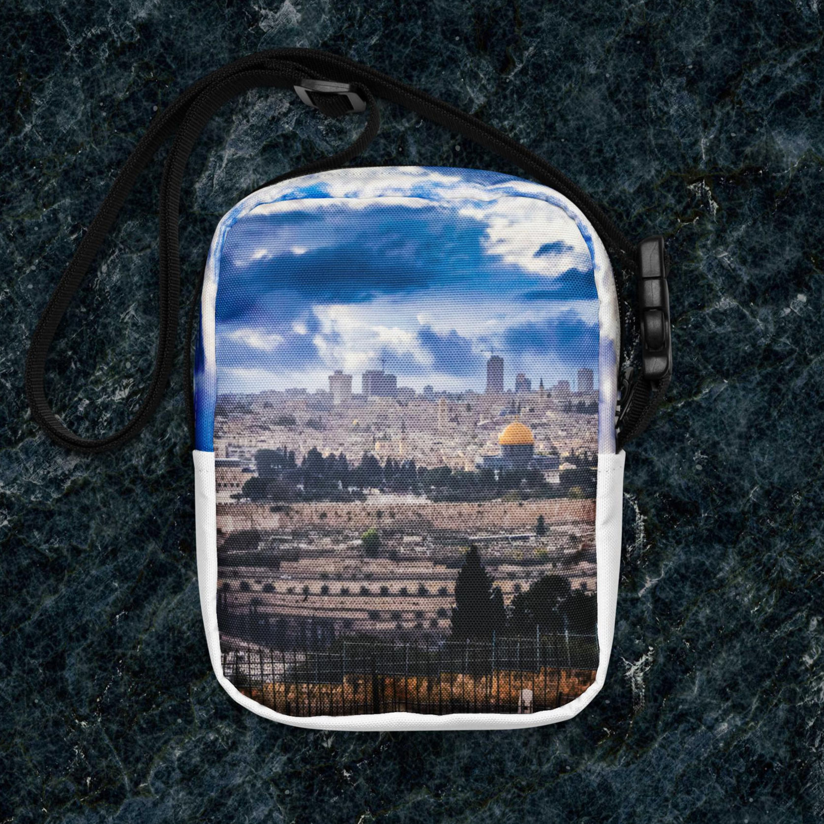 Jerusalem Cityscape Crossbody Bag in Color