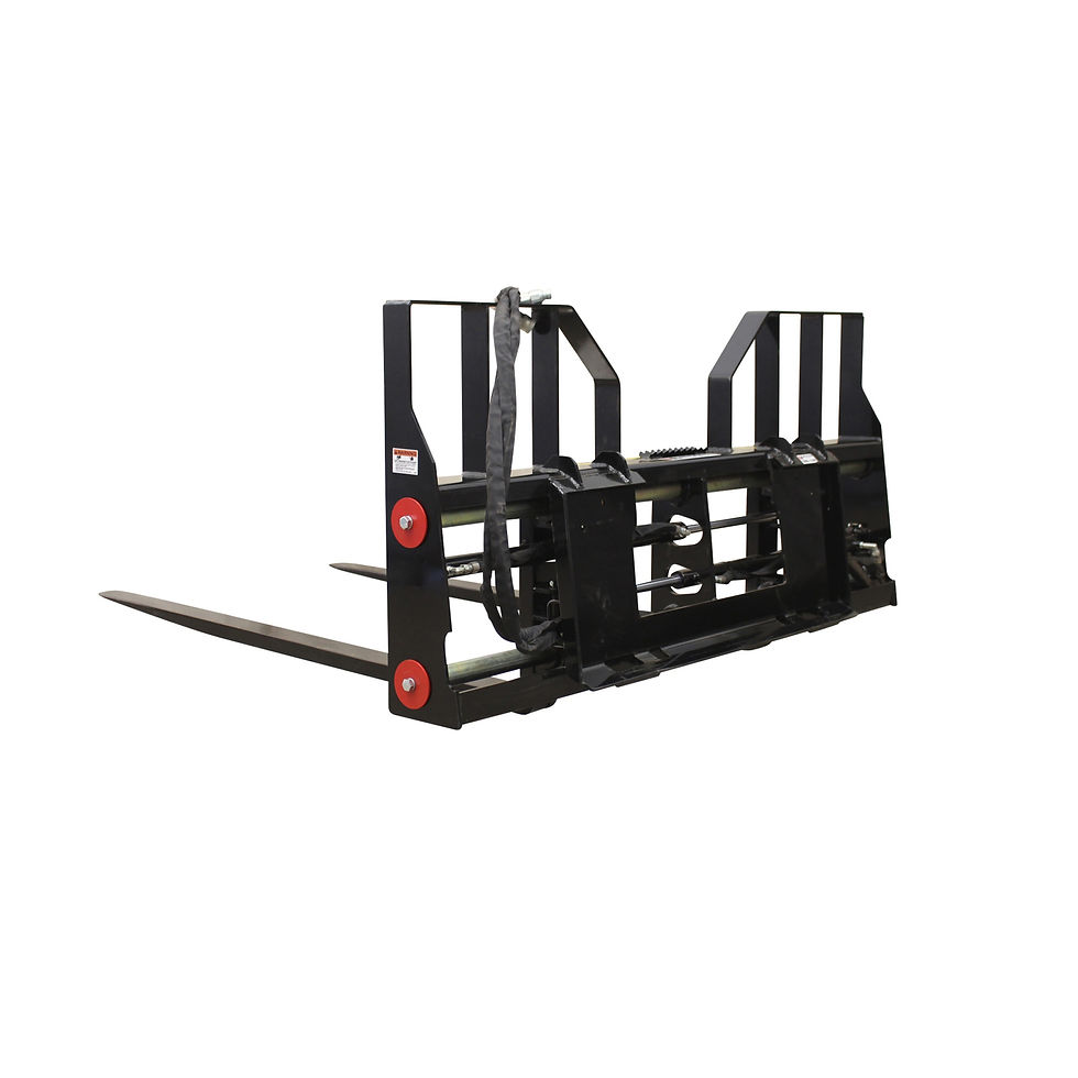 Thumbnail: 72″ Wide, 72″ Tines Hydraulic Sliding Pallet Fork - Messer