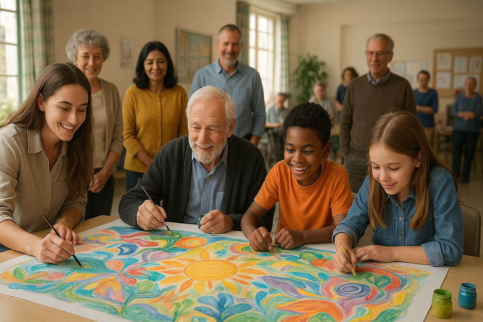 L’art intergénérationnel : un lien vivant pour le bien-être mental