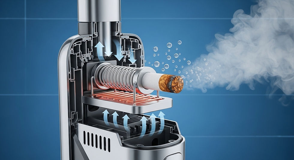 How heated tobacco produces smoke