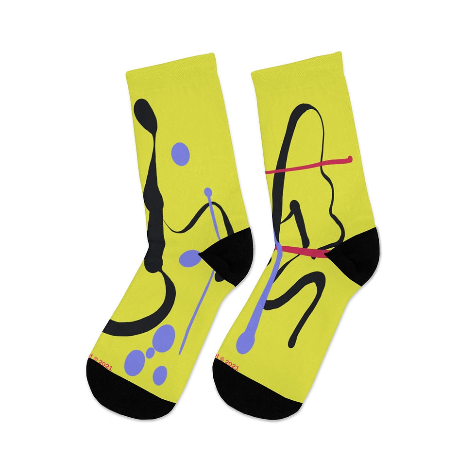 Thumbnail: Paula's Proverbs Abstract Socks 