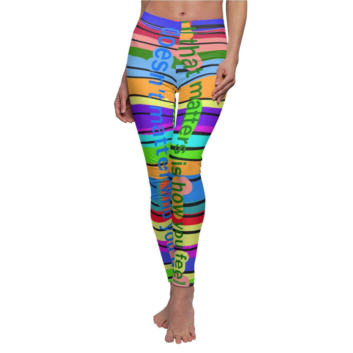 Paula's Proverbs Bright Stripe Leggings