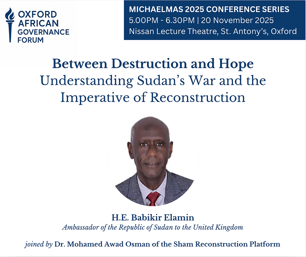 Between Destruction and Hope: Understanding Sudan’s War and the Imperative of Reconstruction