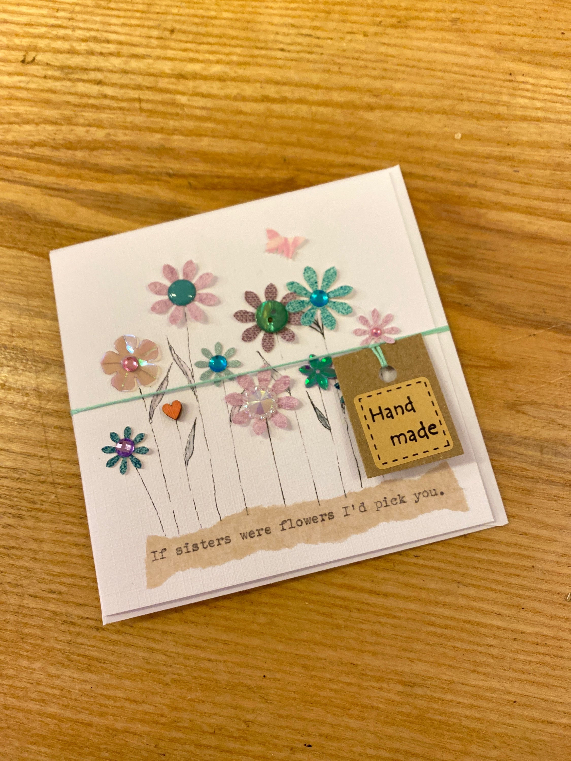 Sisters Flowers Card