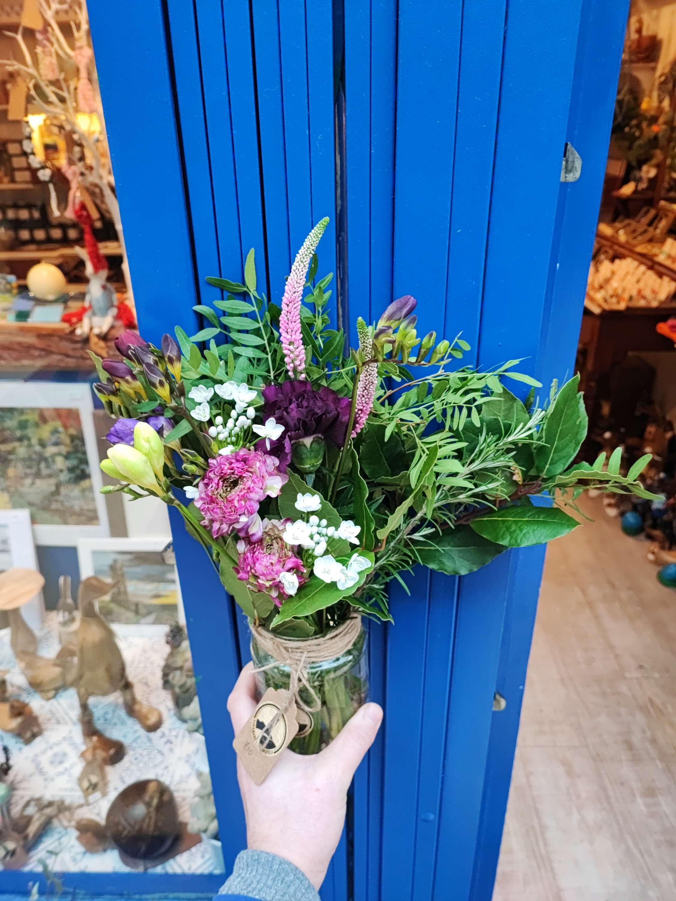 Large Jar of flowers. In store pick up only.