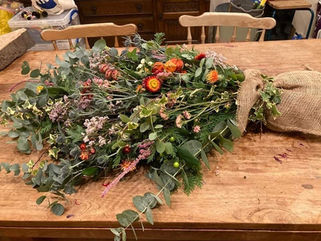 Funeral Flowers Huddersfield. Eco Friendly Funerals. Natural Funeral flowers.