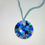 Thumbnail: Dichroic Glass Donut Pendant, Blues 23a