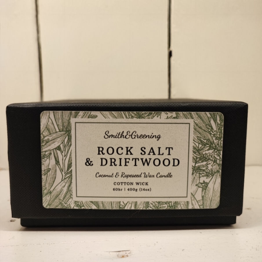 Xl Rock Salt & Driftwood Candle