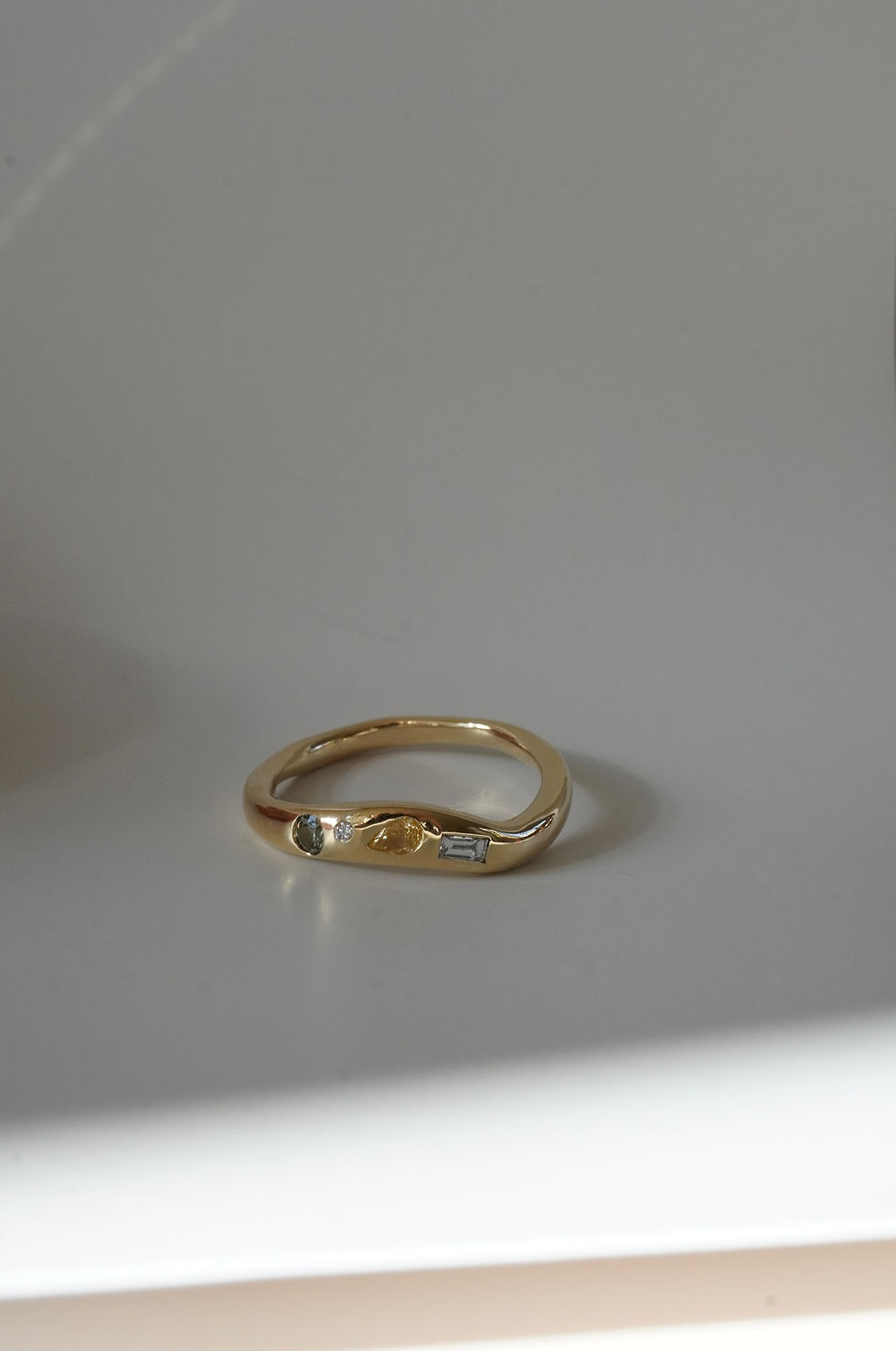 Thumbnail: four gems in curvy ring