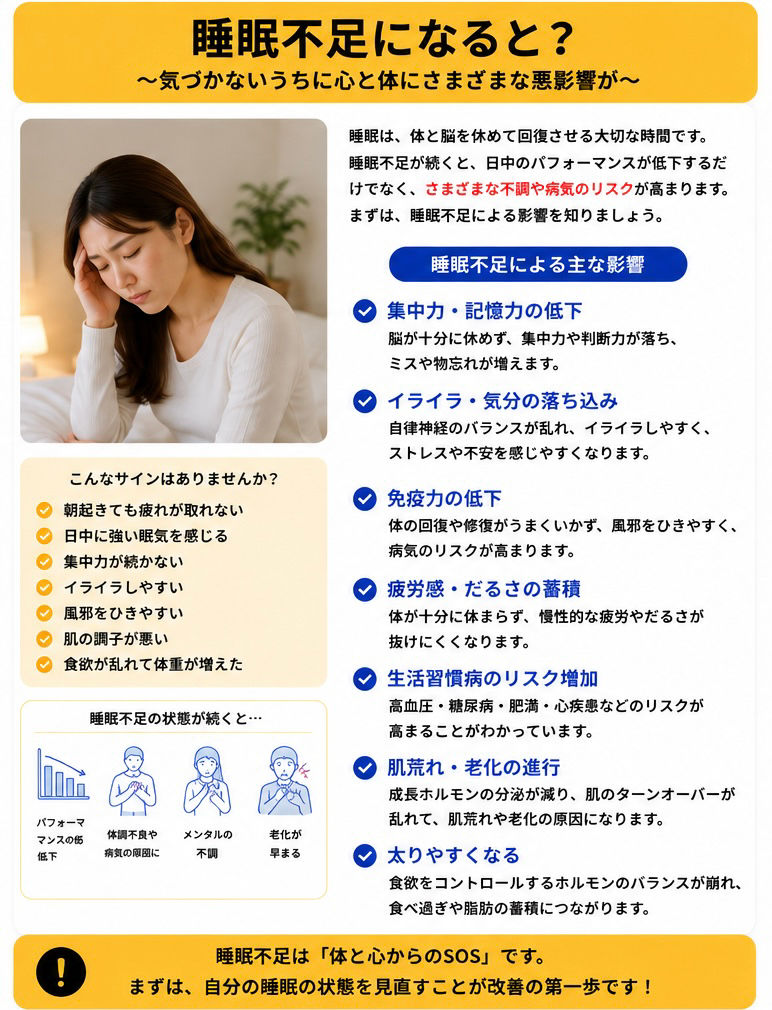睡眠不足になると?